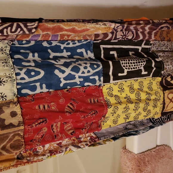 Vintage Sacred Threads Maxi Slip Drss With Side Slips Sz S - Picture 4 of 13